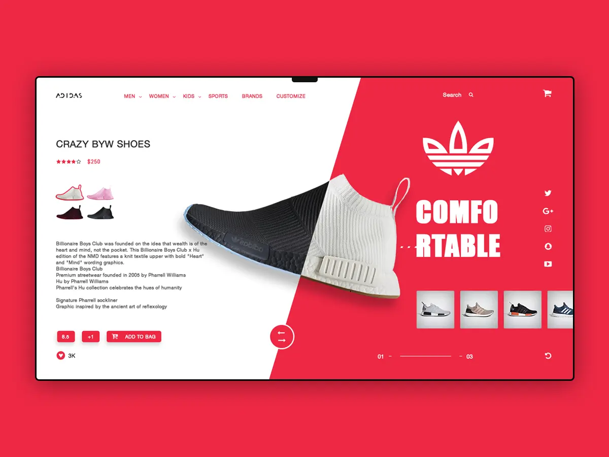 دراسة حالة متجر Adidas في تصميم وتطوير المواقع بواسطة حكم عبدالله